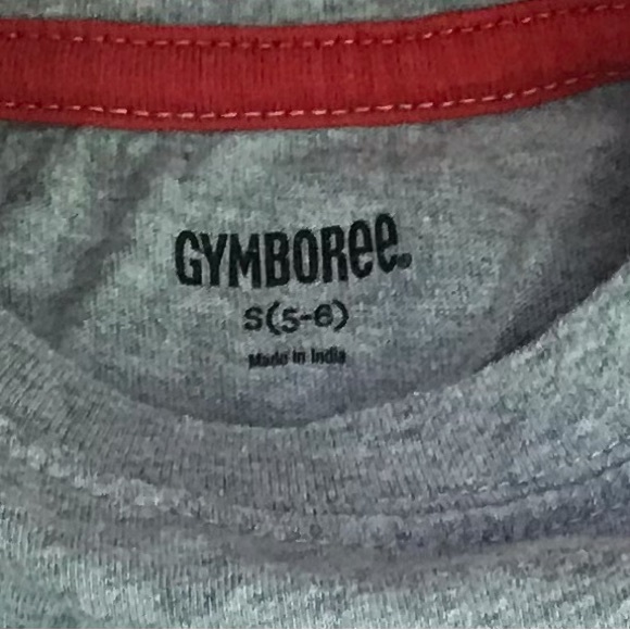 Gymboree Boys Small (5-6) Set Two Tee Shirts. Gray Pizza/Orange Nautical Knots - Picture 3 of 4
